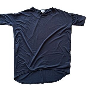 Lularoe black oversized high low black top size XS